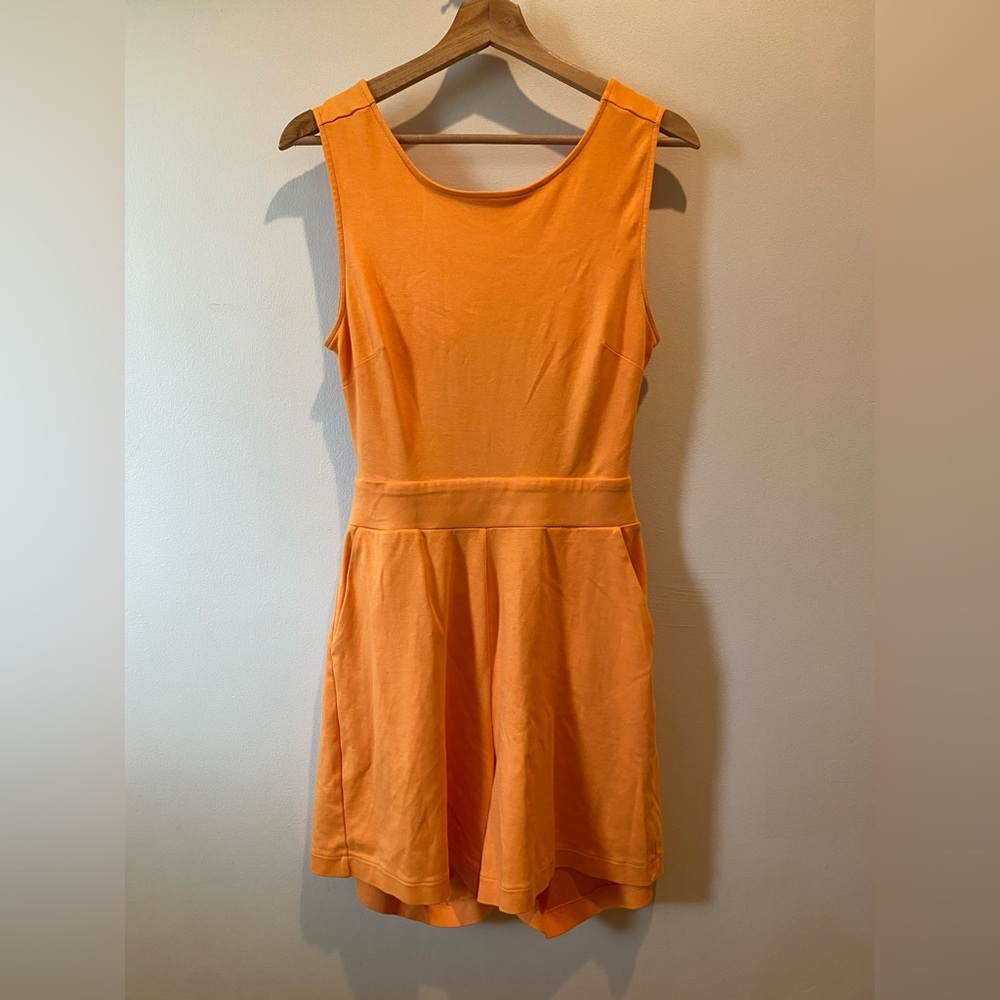 🎉HP🎉 Elegant Orange Sleeveless Summer Romper by The Limited